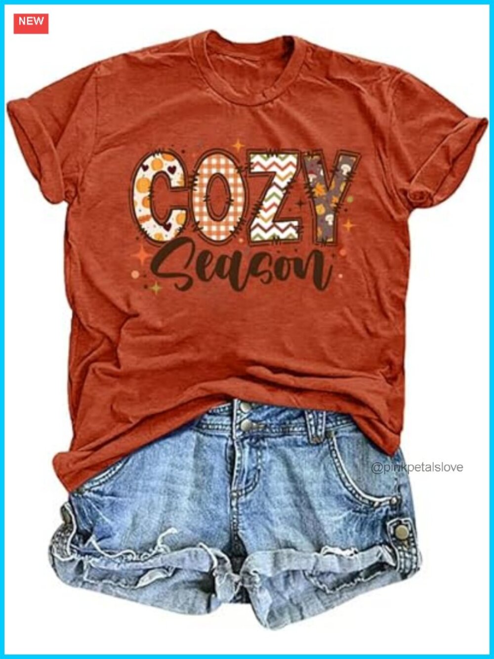Women's Fall Letter Print T-Shirt Short Sleeve Crew Neck Casual Tee